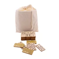 domino na zakázku přírodní s potiskem loga