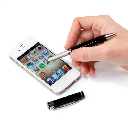 dotykové kuličkové pero černá — reklamní předmět s vlastním potiskem dotykové kuličkové pero černá s potiskem loga