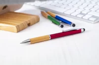 dotykové kuličkové pero červená s potiskem loga - foto 2