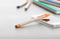 dotykové kuličkové pero přírodní s potiskem loga - foto 3