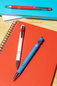 dotykové kuličkové pero světle modrá s potiskem loga - foto 8