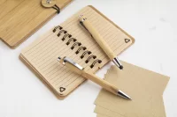 dotykové kuličkové pero z bambusu přírodní s potiskem loga - foto 2