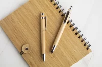 dotykové kuličkové pero z bambusu přírodní s potiskem loga - foto 6