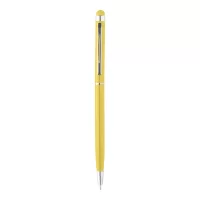dotykové kuličkové pero žlutá s potiskem loga - foto 3