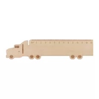 dřevěné pravítko přírodní s potiskem loga