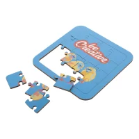 dřevěné puzzle na zakázku přírodní s potiskem loga - foto 5