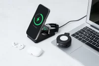 držák na mobil RPU, bezdrátová nabíječka černá s potiskem loga - foto 9