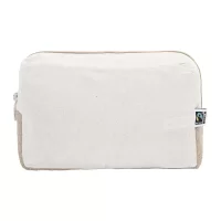 Fairtrade kosmetická taštička přírodní s potiskem loga - foto 2