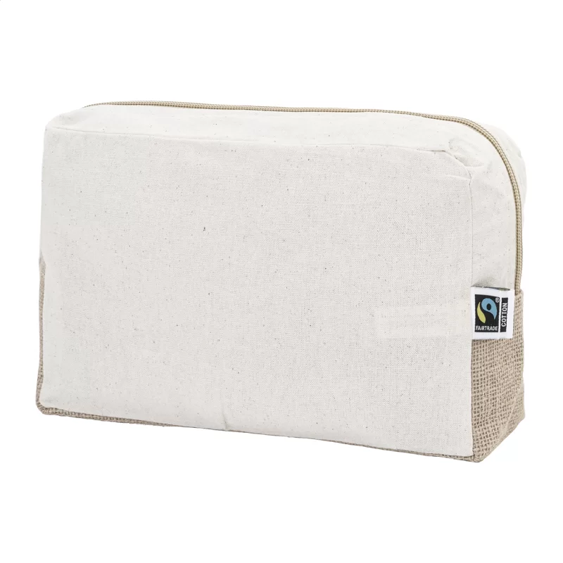 Fairtrade kosmetická taštička přírodní s potiskem loga