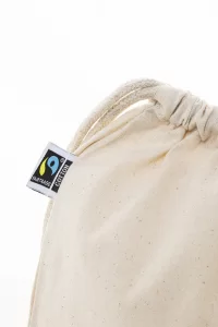 Fairtrade vak se stahovací šňůrkou přírodní s potiskem loga - foto 3