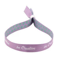 festivalový náramek RPET na zakázku bílá s potiskem loga