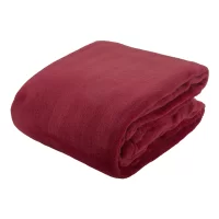 flanelová deka vínová s potiskem loga - foto 2