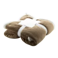 fleecová deka z korálu hnědá s potiskem loga - foto 3