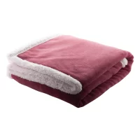 fleecová deka z korálu vínová s potiskem loga - foto 4