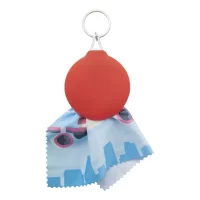 hadřík na brýle červená s potiskem loga - foto 3