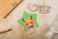 hadřík na brýle na zakázku, hvězda bílá s potiskem loga - foto 3