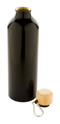 hliníková láhev černá s potiskem loga - foto 3