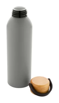 hliníková láhev šedá s potiskem loga - foto 3