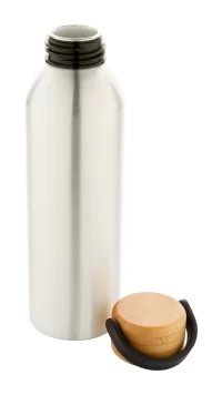 hliníková láhev stříbrná s potiskem loga - foto 3