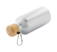 hliníková láhev stříbrná s potiskem loga - foto 4