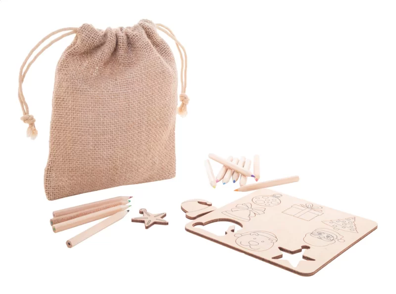 hra na vybarvení na přizpůsobení vánočních tvarů přírodní s potiskem loga