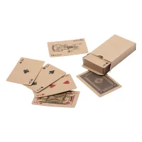 hrací karty z recyklovaného papíru přírodní s potiskem loga - foto 2