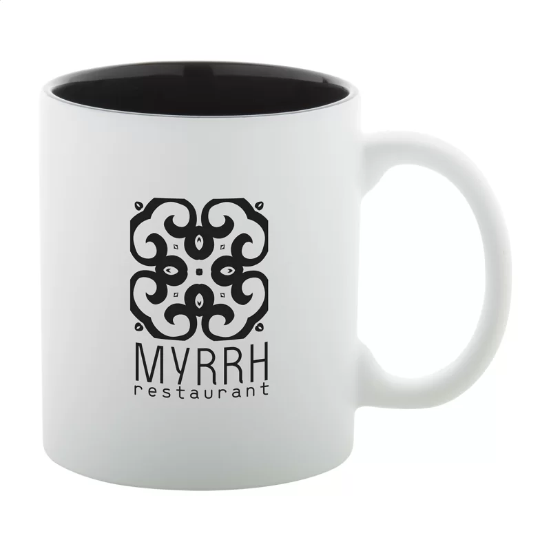 hrnek černá s potiskem loga