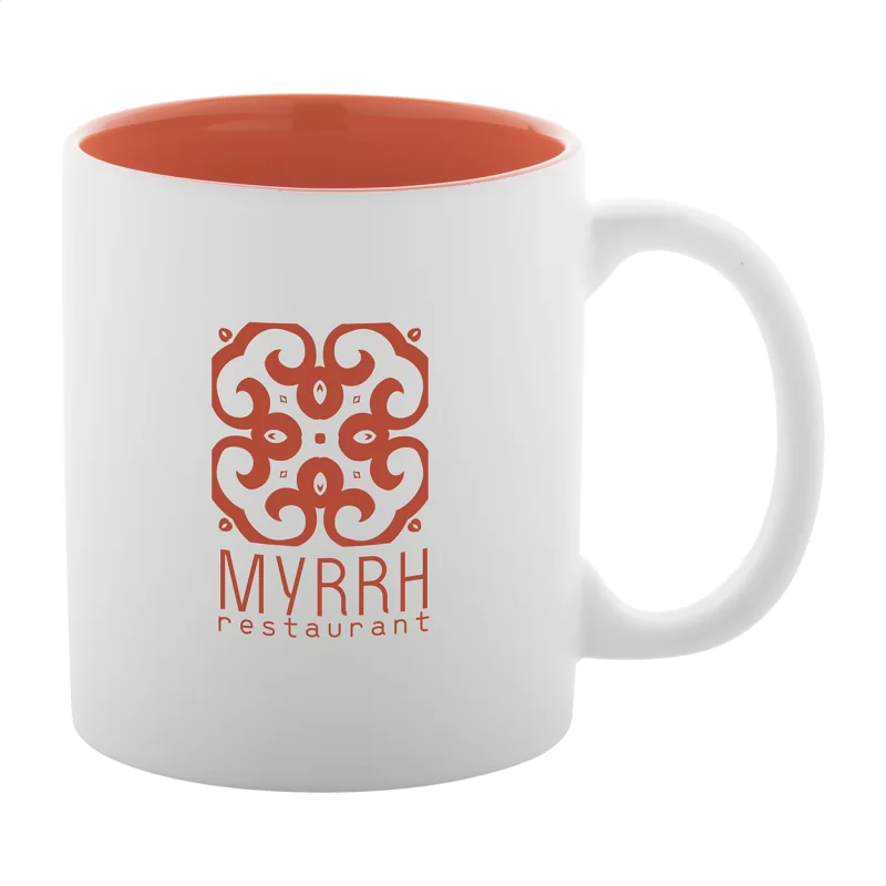 hrnek oranžová s potiskem loga