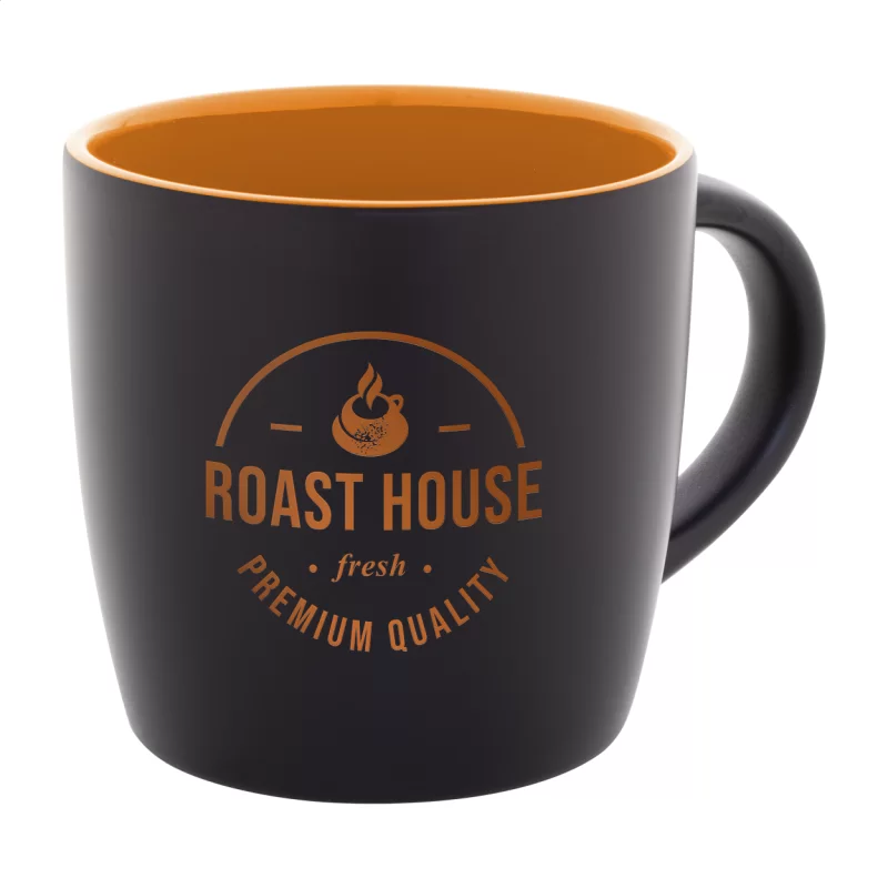 hrnek oranžová — reklamní předmět s vlastním potiskem hrnek oranžová s potiskem loga