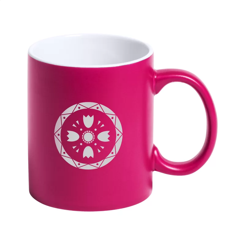 hrnek růžová s potiskem loga