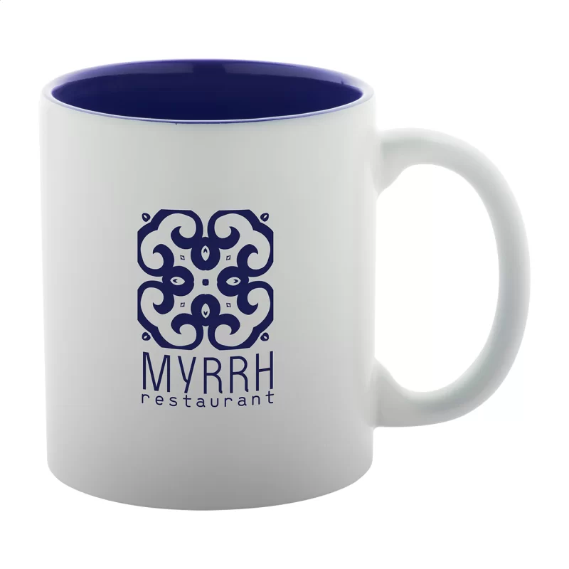 hrnek tmavě modrá s potiskem loga