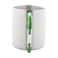 hrnek z nerez oceli zelená s potiskem loga - foto 4