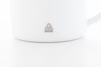 hrnek z recyklované nerezové oceli bílá s potiskem loga - foto 2