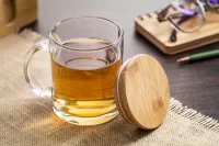 hrnek z recyklovaného skla průhledná s potiskem loga - foto 6