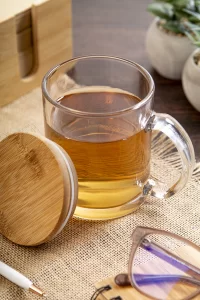 hrnek z recyklovaného skla průhledná s potiskem loga - foto 7