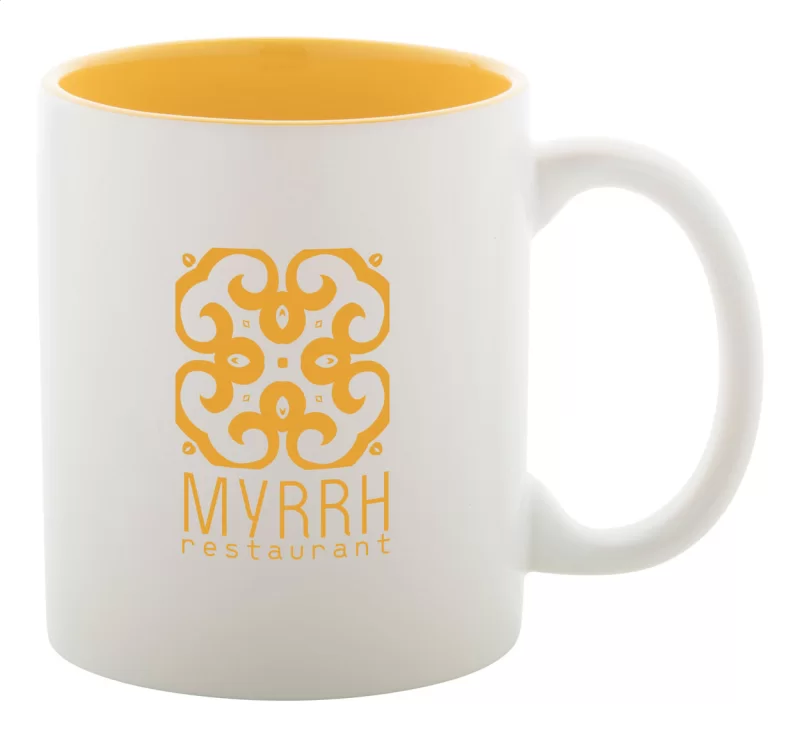 hrnek žlutá — reklamní předmět s vlastním potiskem hrnek žlutá s potiskem loga