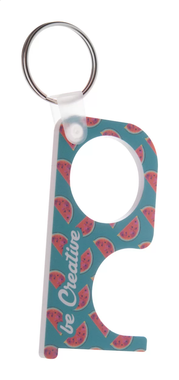 hygienický klíč bílá s potiskem loga