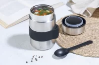 izolovaná RSS nádoba na jídlo stříbrná s potiskem loga - foto 6