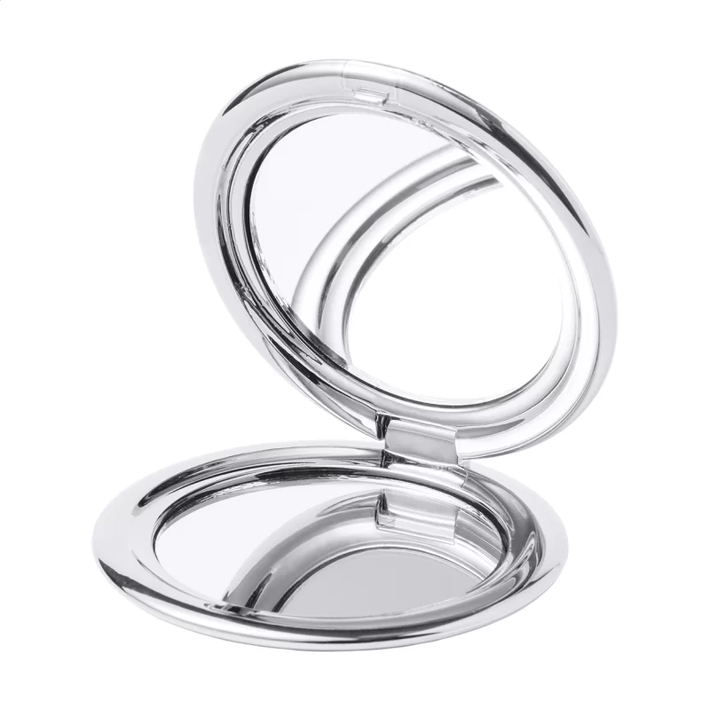 kapesní zrcátko stříbrná s potiskem loga