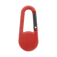 karabinka červená s potiskem loga - foto 2