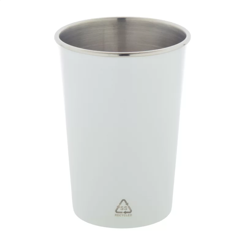 kelímek na pití bílá s potiskem loga