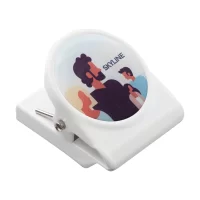 magnet na lednici a klip bílá s potiskem loga - foto 2