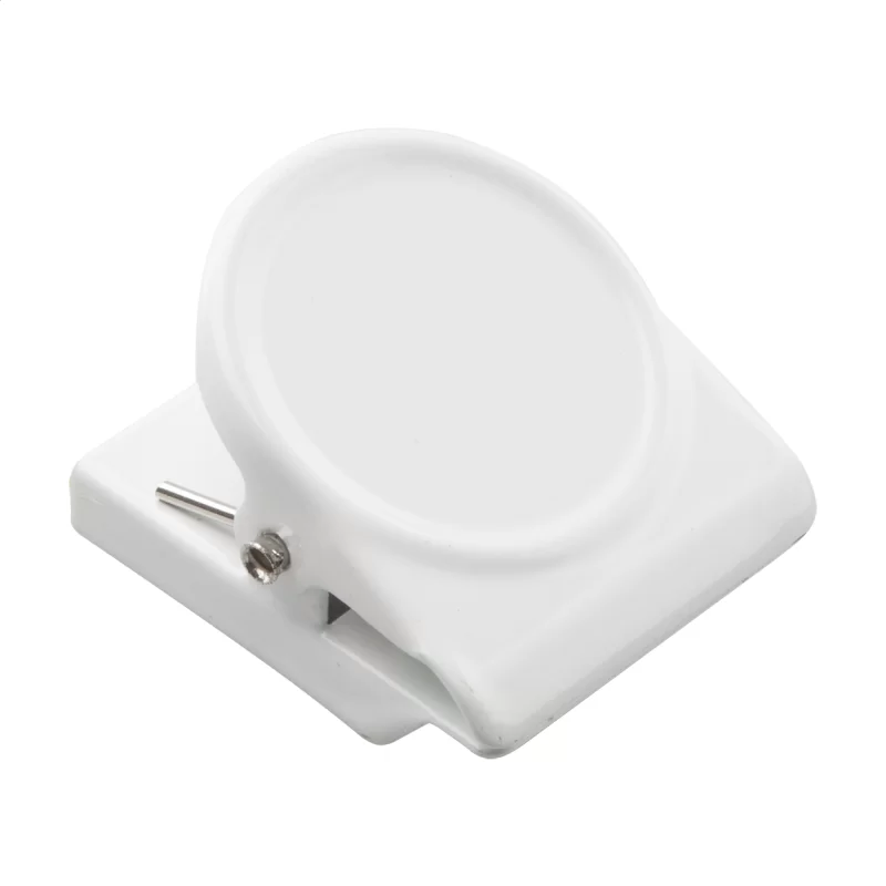 magnet na lednici a klip bílá s potiskem loga