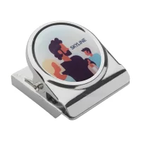 magnet na lednici a klip stříbrná s potiskem loga - foto 2