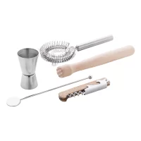 koktejlový set přírodní s potiskem loga - foto 9