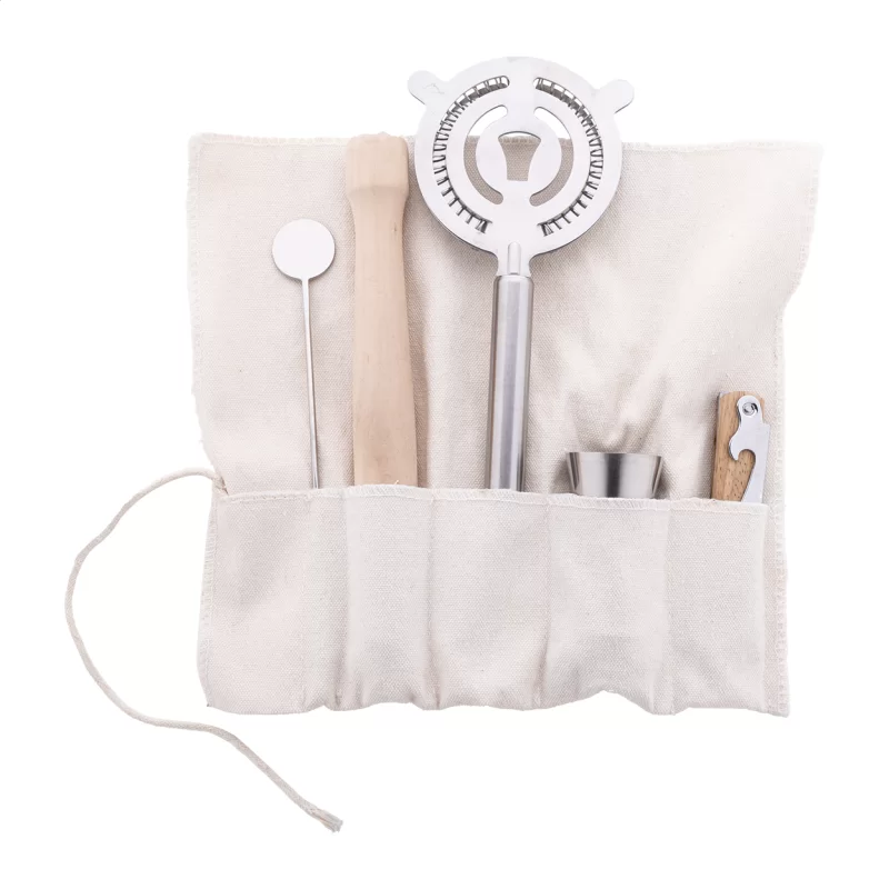 koktejlový set přírodní — reklamní předmět s vlastním potiskem koktejlový set přírodní s potiskem loga