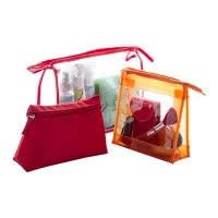 kosmetická taška červená s potiskem loga - foto 3