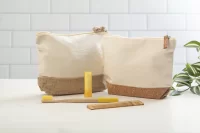 kosmetická taška přírodní s potiskem loga - foto 4