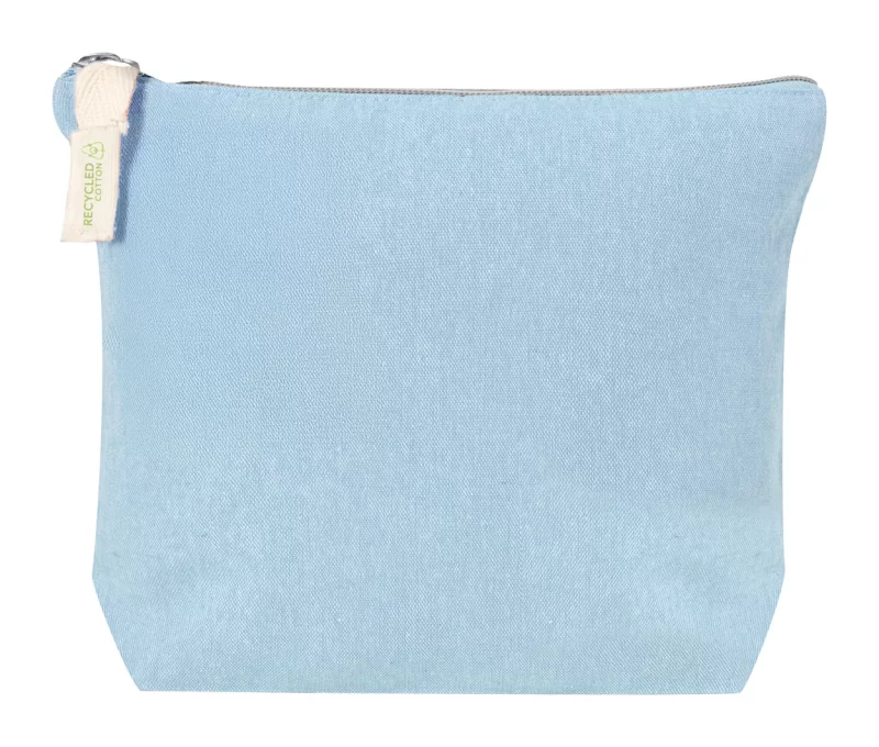 kosmetická taška světle modrá s potiskem loga