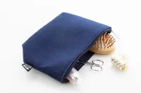 kosmetická taška z RPET tmavě modrá s potiskem loga - foto 4